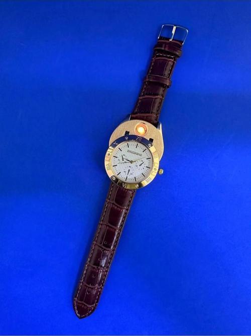 Metal Kol Saati Usb Şarjlı Çakmak Hem Saat Hem Çakmak