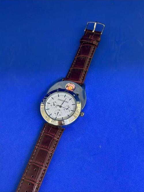 Metal Kol Saati Usb Şarjlı Çakmak Hem Saat Hem Çakmak