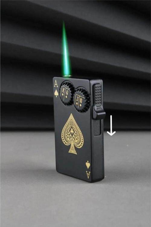 Metal Poker Iskambil Kartları Temalı Jet Çakmak