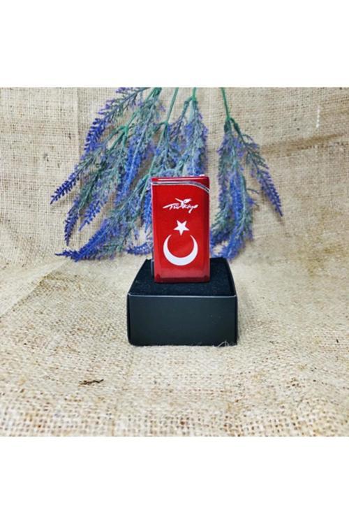 Rezistanslı Metal Türk Bayraklı Çakmak Ultra Ince