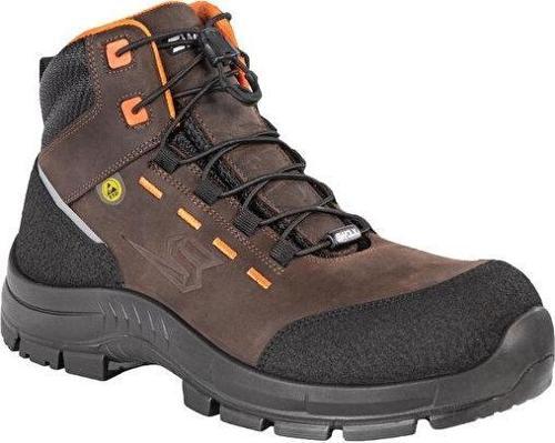 Crazy Deri Pu Microfiber-S3 Unisex İş Güvenliği Ayakkabısı COMBO-XL-950-PRO Kahverengi