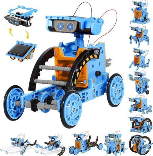 STEM Projeleri 12'si 1 Arada Güneş Robotu Oyuncakları, (190 Parça)