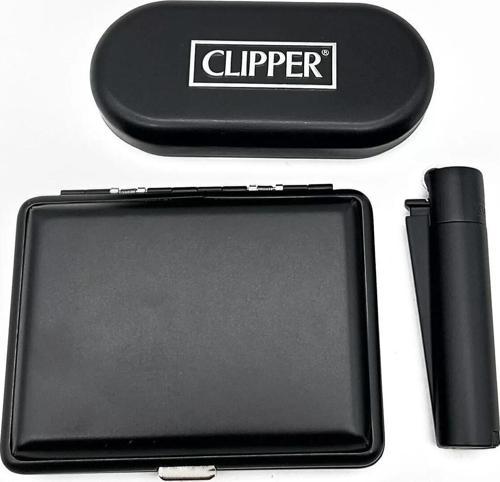 Kişiye Özel Siyah Metal Tabaka Ve Çakmak