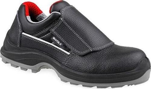 Baskılı Vidala Deri-S2 Unisex İş Güvenliği Ayakkabısı CLASS-X-10-K Siyah