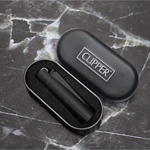 Kutulu Metal Clipper Matt Black Siyah Çakmak