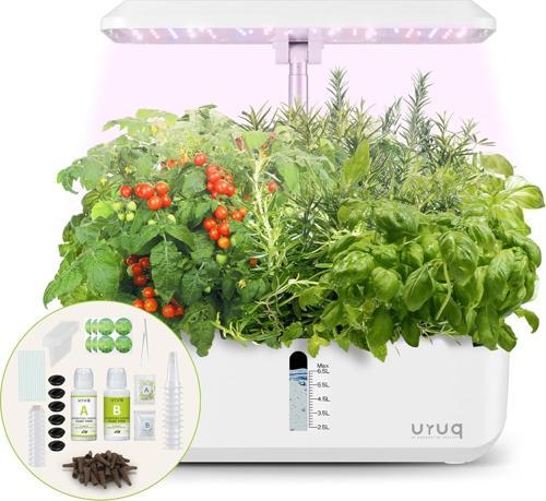 Topraksız Yetiştirme Sistemi Kapalı Bahçe Seti 12 Pods - Beyaz
