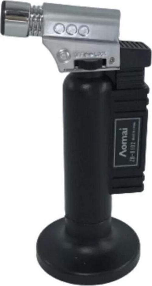 Metal Büyük Boy Turbo Masa Tipi Pürmüz Alev Çakmak