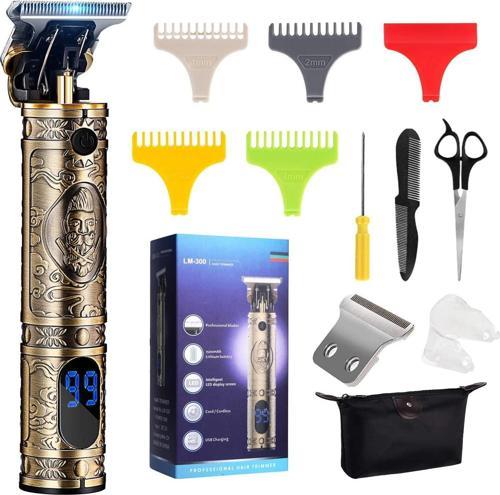 Erkekler için Profesyonel T Bıçaklı Saç Kesme Makineleri - Altın