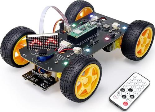 4WD Araç Kiti (Dahil) Raspberry Pi Pico W İçin