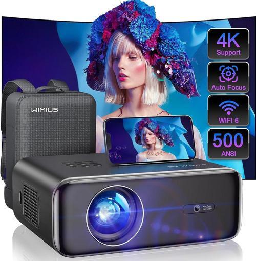 P62 1080P Dış Mekan Film Projektörü - WiFi 6 Bluetooth 5.2 - 4K