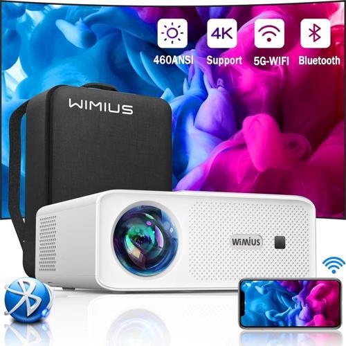 W7 Yerel 1080P Projektör 4K Destekli - 5G WiFi Bluetooth