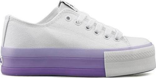 Benetton Bn 30937 Beyaz Lila Kadın Günlük Ayakkabı BN-30937-BEYAZ-LILA Beyaz