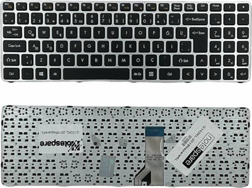 Grundig GNB 1565 A1 i3, GNB 1567 B1 i3, GNB 1587 B1 i5 Uyumlu Notebook Klavye Gümüş Gri TR