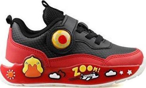 Pk24 1739 Siyah Kırmızı Çocuk Günlük Işıklı Ayakkabı PK24-1739-SIYAH-KIRMIZI Siyah