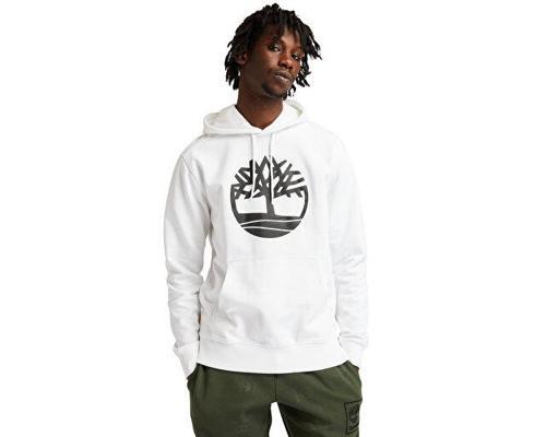Core Tree Logo Pull Over Hoodie Erkek Günlük Sweatshirts TB0A2BJHP541 Beyaz