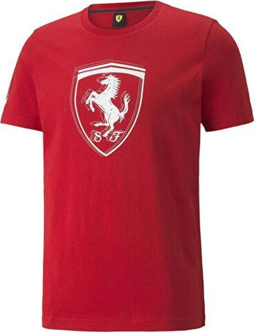 Ferrari Race Tonal Big Shield Tee Erkek Günlük Tişört 53375202 Kırmızı