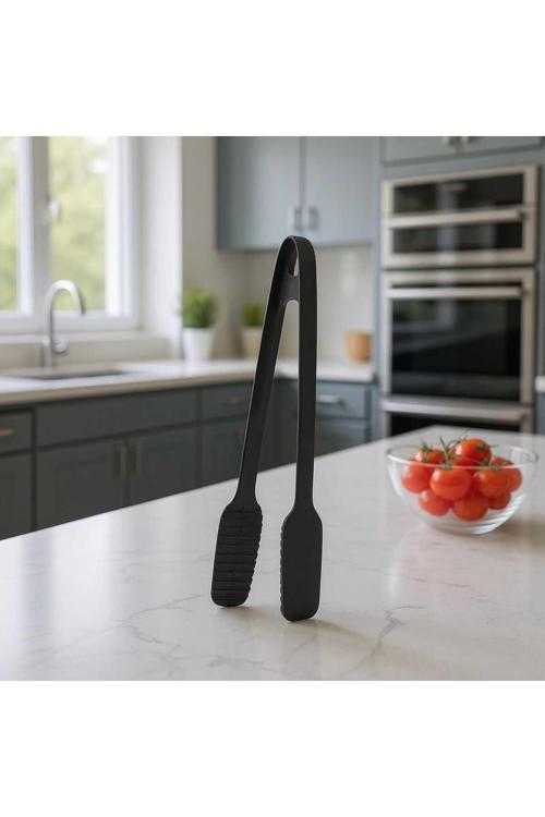 Teflon Maşa Isıya Dayanıklı Mutfak Maşası Yanmaz Yapışmaz Teflon Mutfak Gereçleri 30 cm 220°C