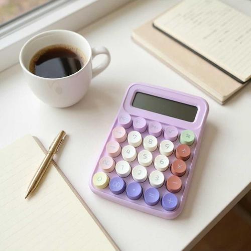 Runzon Hesap Makinesi Renkli Pastel Bilgisayar Tuş Takımı Tasarımlı, Masaüstü