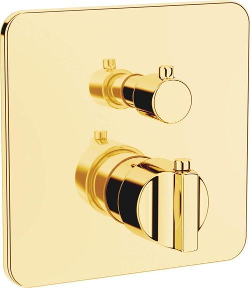 Suit U A4267423 Ankastre Termostatik Banyo Bataryası, Sıva Üstü, V-Box, Altın