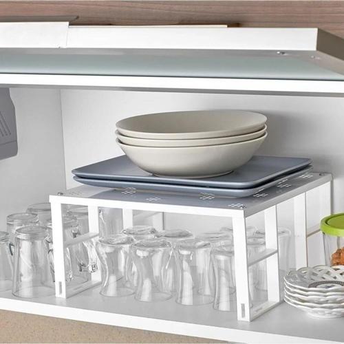 1 Adet Flowers Dolap Içi Raf Düzenleyici Dolap Düzenleyici Raf, Bardak Rafı, Düzenleme Rafı Org-01