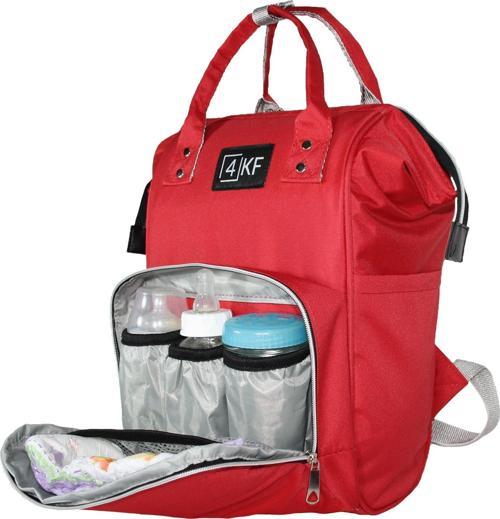 Anne Bebek Bakım Sırt Çantası Fonksiyonel Su Geçirmez Çanta Kırmızı