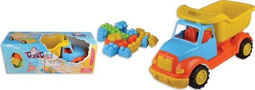 Tonton Çöp Kamyonu 43Cm 38 Parça Bloklu Oyuncak Çöp Arabası