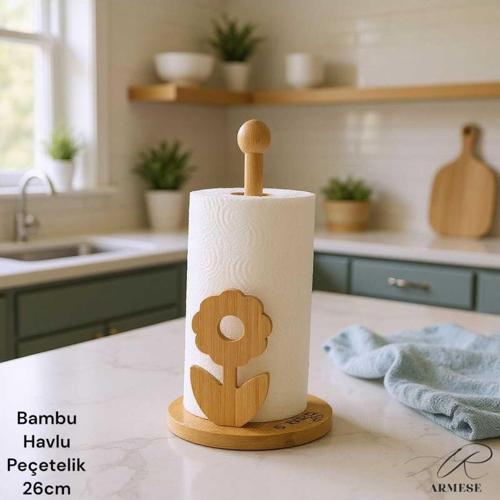Bambu Kağıt Rulo Havluluk Peçetelik Doğal, Şık ve Dayanıklı Papatya Kağıt Havluluk Kare