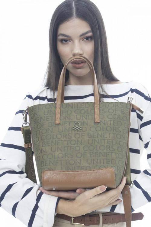 Bennetton Kadın El Çantası BNT_1127 Benetton Haki
