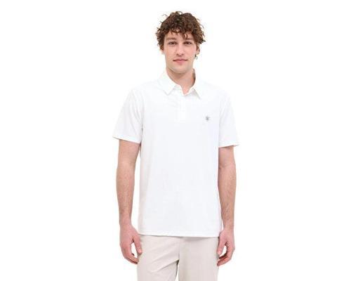 5M Mb Girt 12P23001 5Fx Erkek Günlük Polo Yaka Tişört 101983480 Beyaz