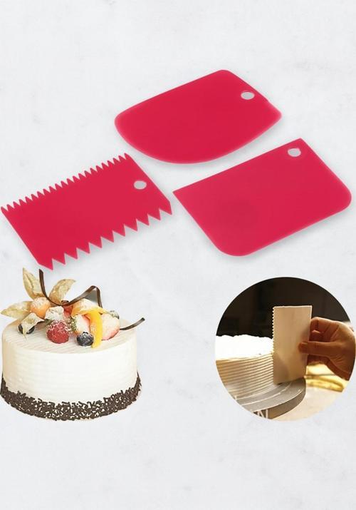 3'lü Hamur Kazıyıcı Set ( Kesici Kazıyıcı Dekoratör ) Kp-101