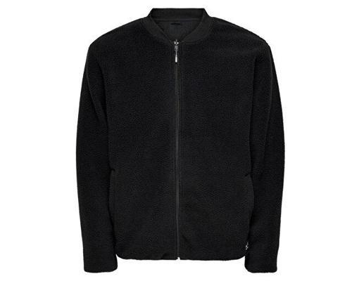 Onssawyer Fleece Bomber Otw Erkek Polar Ceket 22022674-BLACK Siyah