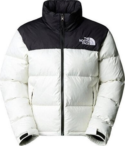 W 1996 Retro Nuptse Jacket Kadın Outdoor Montu (700 Dolgu Kaz Tüyü) NF0A3XEOROU1 Beyaz