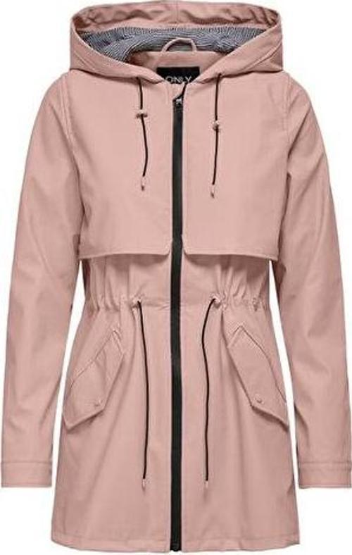 Onlrace Short Raincoat Otw Kadın Günlük Ceket 15161241-ROSE-SMOKE Pembe