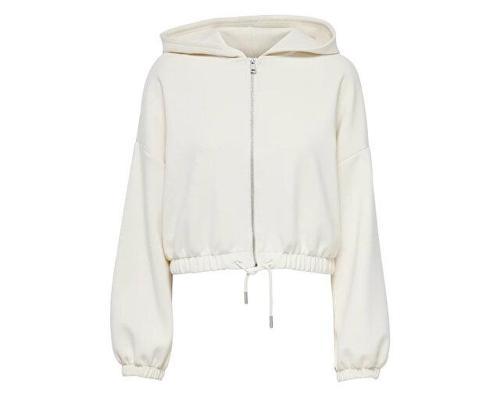 Onlscarlett L/S Zip Hood Swt Noos Kadın Günlük Ceket 15210679-BIRCH Krem