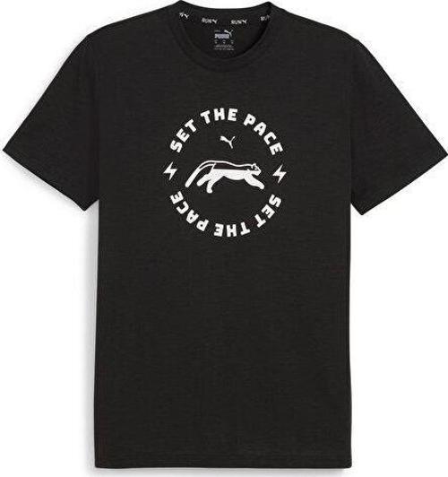 Men's Run Slogan Tee Q1 Erkek Günlük Tişört 52510901 Siyah