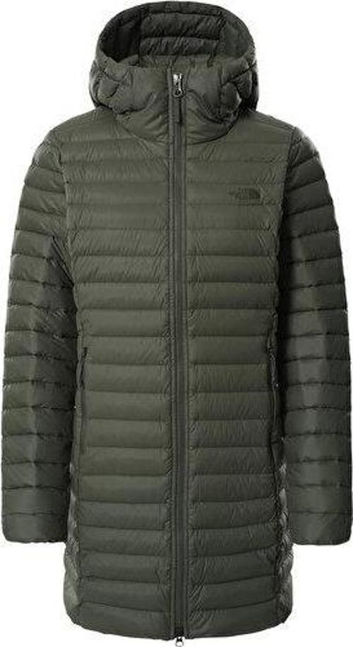 W Stretch Down Parka Kadın Outdoor Montu NF0A4P6JNYC1 Koyu Yeşil