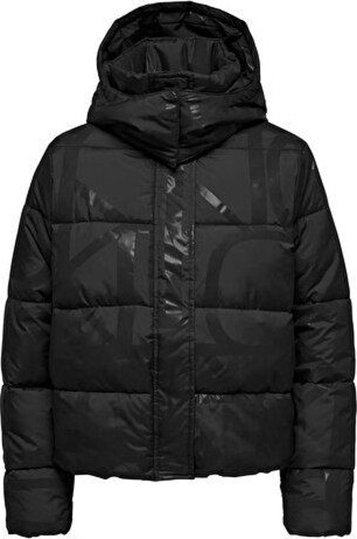 Onlmercedes Aop Puffer Kadın Günlük Mont 15326045-BLACK Siyah