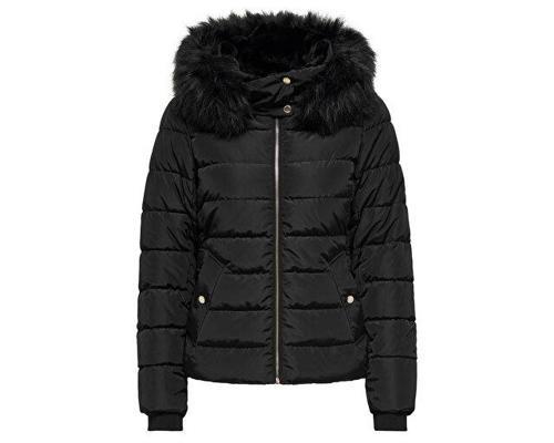 Onlcamilla Quilted Furhood Jacket Cc Otw Kadın Günlük Mont 15204607-BLACK Siyah