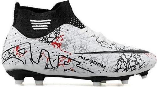 Genç Çim Zemin Kramponu GKRP-BEYAZ-SIYAH-DESENLI Beyaz