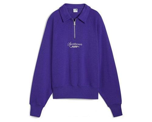 Classics+ Half Zip Polo Crew Kadın Günlük Sweatshirts 62656127 Mor