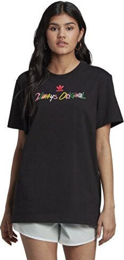 Graphic Tee Kadın Günlük Tişört HK5074 Siyah