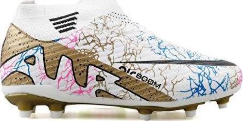 Çocuk Çim Zemin Kramponu FKRP-BEYAZ-ALTIN-DESENLI Renkli