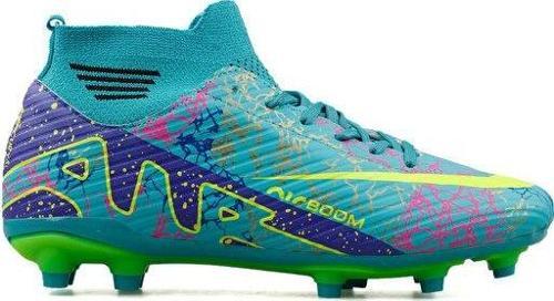 Erkek Çim Zemin Kramponu MKRP-TURKUAZ-SARI-DESENLI Mavi