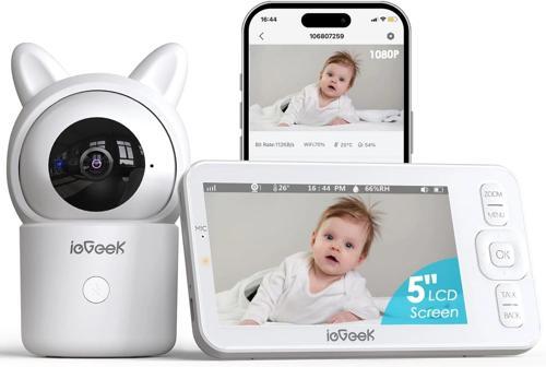 Bebek Monitörü Kamera ve Ses, 5 Inc HD Gece Görüşü - 1 Kamera