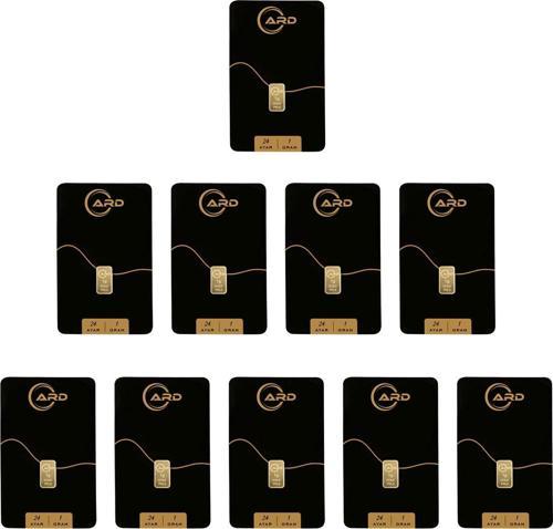 ARD 1 gr 24 Ayar Külçe Altın 10 Adet