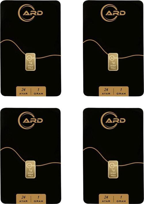 ARD 1 gr 24 Ayar Külçe Altın 4 Adet