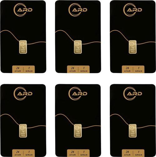 ARD 1 gr 24 Ayar Külçe Altın 6 Adet