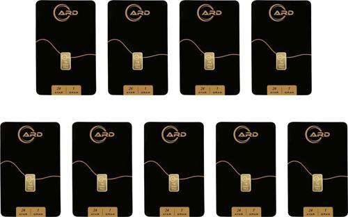 ARD 1 gr 24 Ayar Külçe Altın 9 Adet