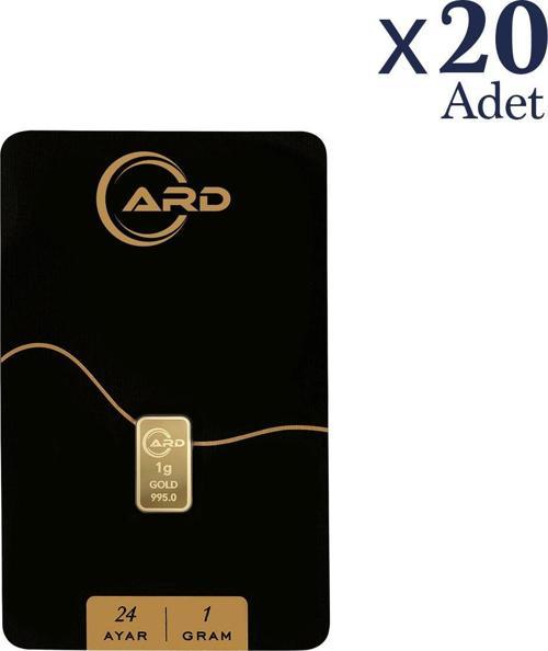 ARD 24 Ayar 20 Adet 1 gr Külçe Altın
