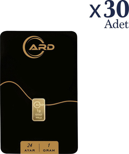 ARD 24 Ayar 30 Adet 1 gr Külçe Altın